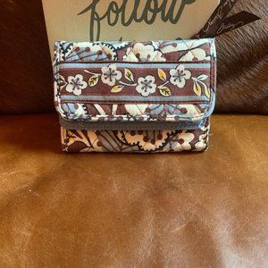 Vera Bradley Turquoise and Brown Wallet